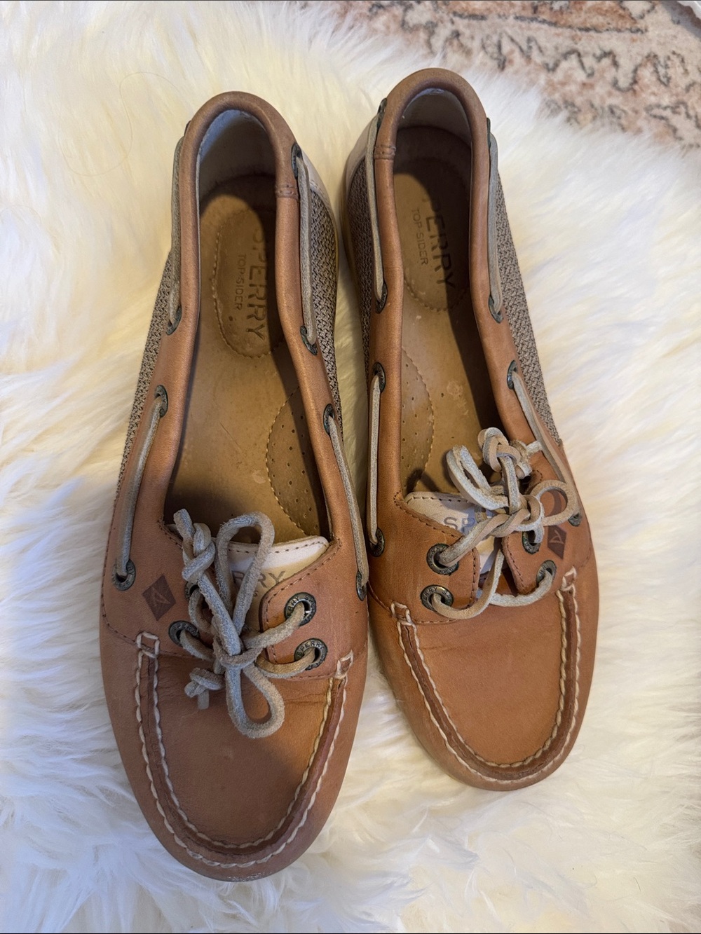Sperry Women's Chestnut Leather Moccasin Boat Shoes